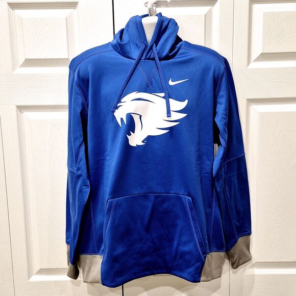 Nike Kentucky Wildcats Men’s L Blue Alt Logo Long Sleeve Hood Therma Dri-Fit NWT - Picture 1 of 10